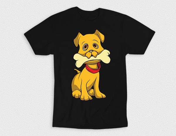 Kaos Dog With Bone V1