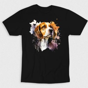 Kaos Watercolor Beagle Dog V1