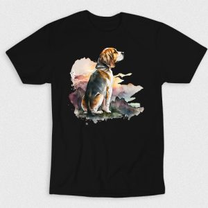 Kaos Watercolor Beagle Dog V2