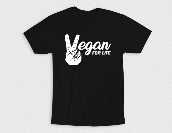 Kaos Vegan For Life