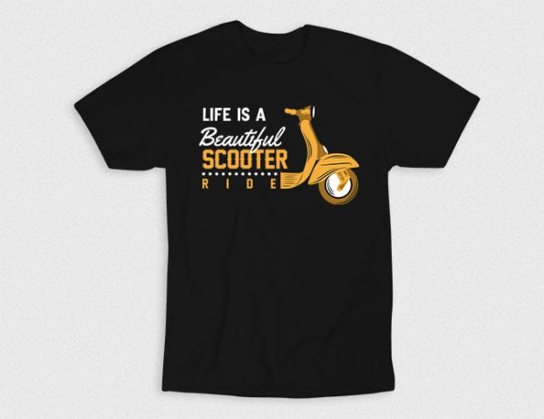Kaos Life Is Beautiful Scooter Ride