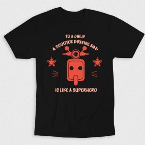 Kaos Scooter Driving Dad Superhero