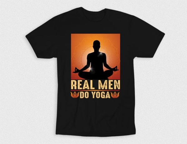 Kaos Real Men Do Yoga