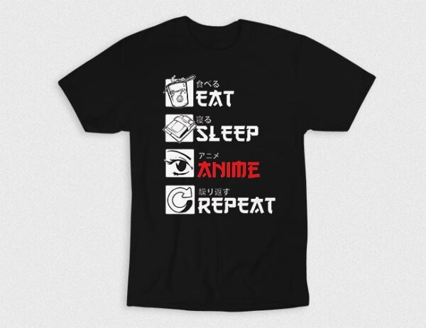 Kaos Eat Sleep Anime Repeat V2