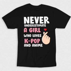 Kaos Girl Who Loves Kpop and Anime