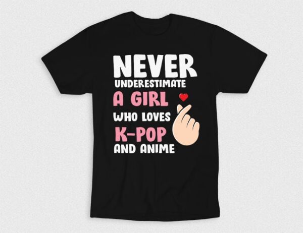 Kaos Girl Who Loves Kpop and Anime