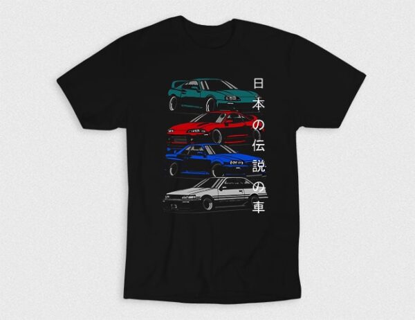 Kaos Japanese Cars Anime