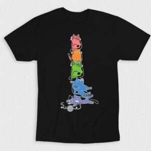 Kaos Pride Kawaii Cats Pile Anime