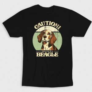 Kaos Caution Protected By Beagle Dog