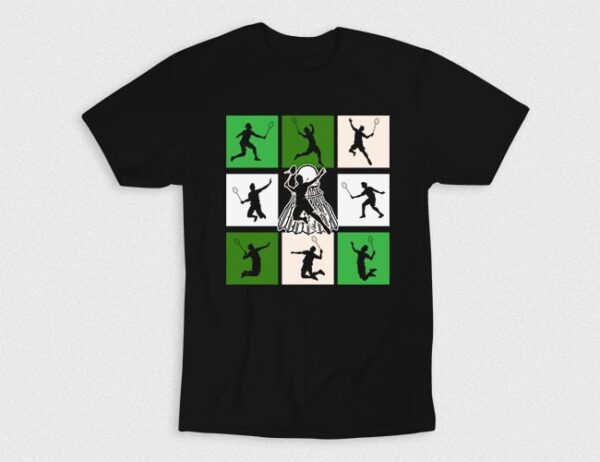 Kaos Cool Badminton Poses