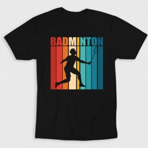 Kaos Cool Badminton Silhouette