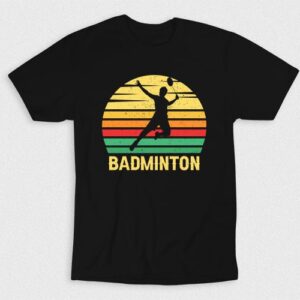 Kaos Sunset Retro Badminton