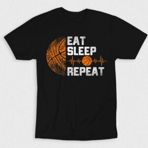 Kaos Eat Sleep Basketball Repeat V1