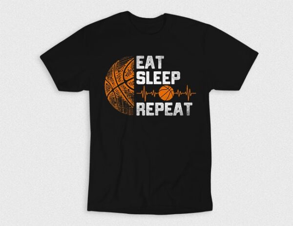 Kaos Eat Sleep Basketball Repeat V1