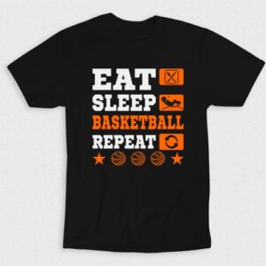 Kaos Eat Sleep Basketball Repeat V3