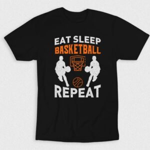 Kaos Eat Sleep Basketball Repeat V4