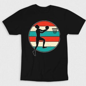 Kaos Retro Vintage Basketball Player V7