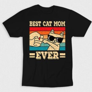 Kaos Best Cat Mom Ever V1