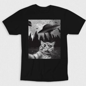 Kaos Cat Selfie Shocked By UFO