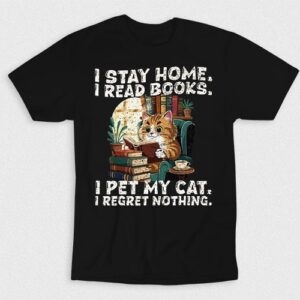 Kaos I Stay Home Read Books Pet Cat