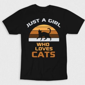 Kaos Just A Girl Who Loves Cats V1