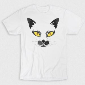 Kaos Yellow Eyes Cat Face