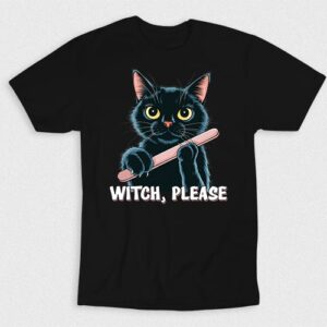 Kaos Cat Witch Please