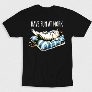 Kaos Have Fun At Work Human While Cat Relaxing