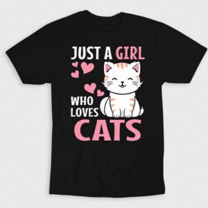 Kaos Just A Girl Who Loves Cats V2