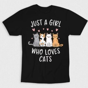 Kaos Just A Girl Who Loves Cats V3