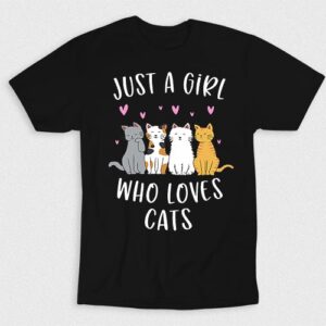 Kaos Just A Girl Who Loves Cats V4