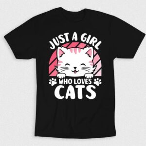 Kaos Just A Girl Who Loves Cats V5