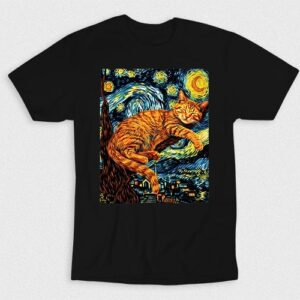 Kaos Cat Sleeping Painting Potrait