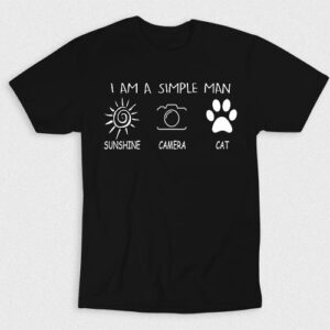 Kaos Im Simple Man Sunshine Camera Cat