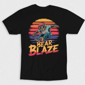 Kaos Sunset Retro Bear Blaze Skater