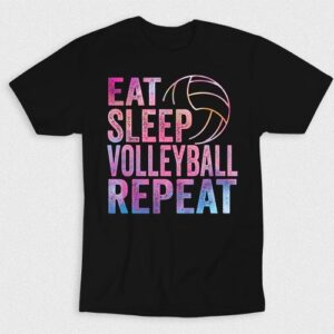 Kaos Eat Sleep Volleyball Repeat