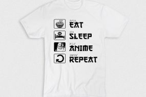 Kaos Eat Sleep Anime Repeat V3