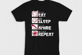 Kaos Eat Sleep Anime Repeat V4