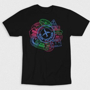 Kaos Travel Stamp Bon Voyage