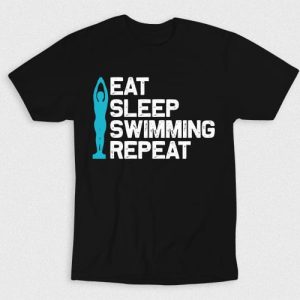 Kaos Eat Sleep Swimming Repeat