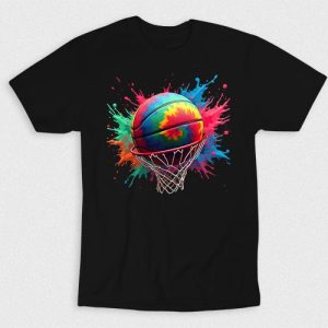 Kaos Watercolor Splash Basketball V3