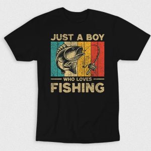 Kaos Just A Boy Who Loves Fishing V1