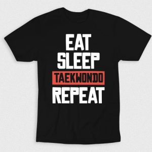 Kaos Eat Sleep Taekwondo Repeat V4
