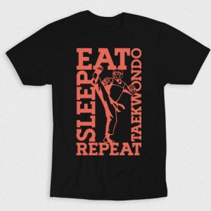 Kaos Eat Sleep Taekwondo Repeat V6