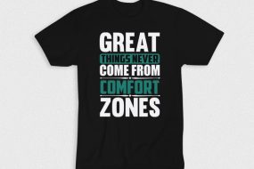 Kaos Great Things Outside Comfort Zones