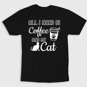 Kaos I Need Coffee & Cat