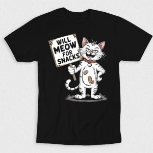 Kaos Cat Will Meow For Snacks